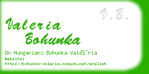 valeria bohunka business card